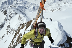 Man approaching summit