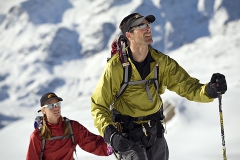Two ski tourers on the Ortler Tour